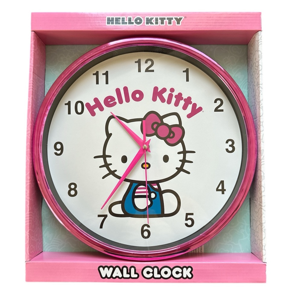 Hello Kitty Pink Wall Clock 14in.